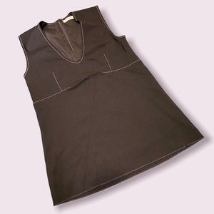 BABATON V neck tank, black Size XS